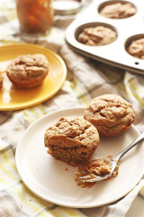 oatmeal-banana-peanut-butter-muffins-the-healthy image