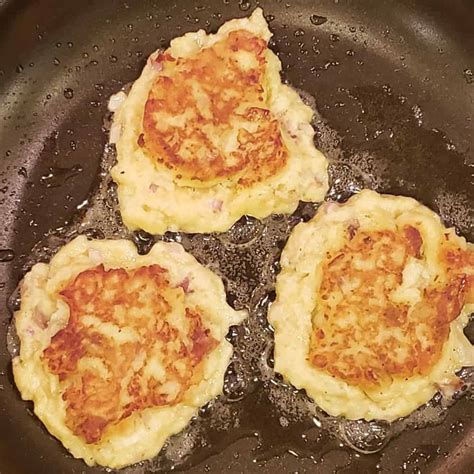 easy-leftover-mashed-potato-cakes-recipe-amy-ever-after image