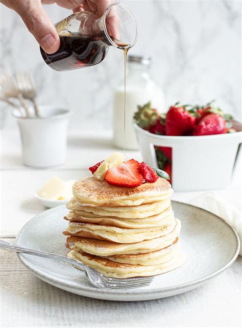 best-ever-fluffy-buttermilk-pancakes-familystyle-food image