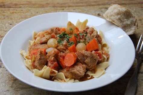 easy-veal-stew-with-egg-noodles-recipe-the-spruce image
