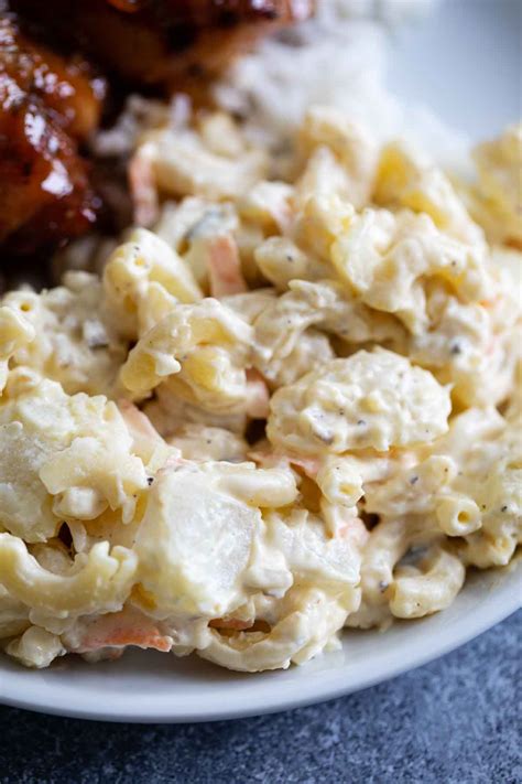 hawaiian-macaroni-salad-recipe-with-potatoes-taste image