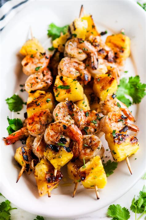 spicy-garlic-lime-shrimp-pineapple-skewers image