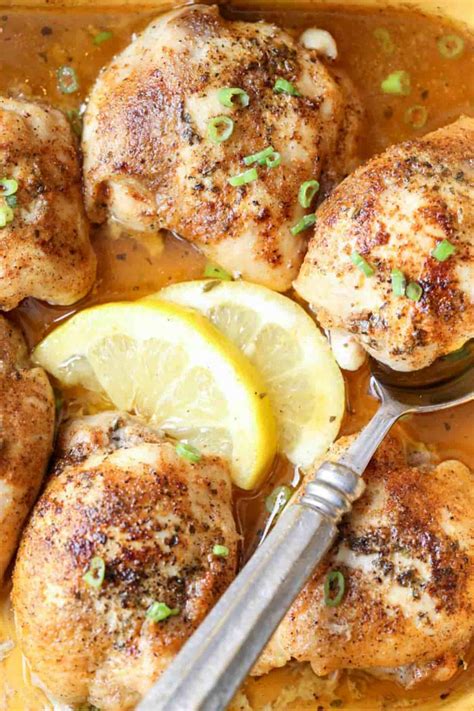 baked-lemon-butter-chicken-thighs-valentinas-corner image