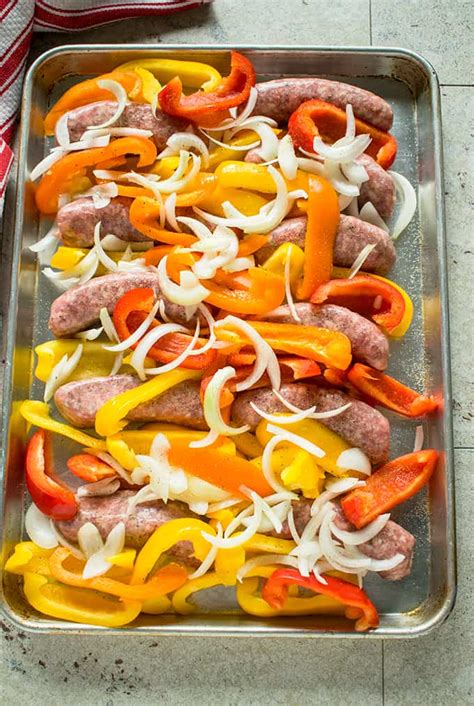 baked-sausage-peppers-and-onions-cooking-with image