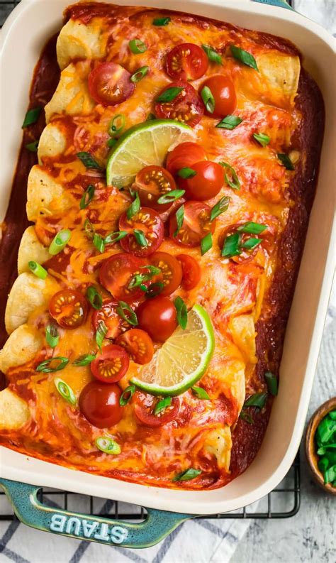 instant-pot-chicken-enchiladas-easy-healthy image