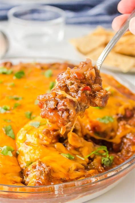 hot-taco-dip-with-ground-beef-and-cream-cheese image