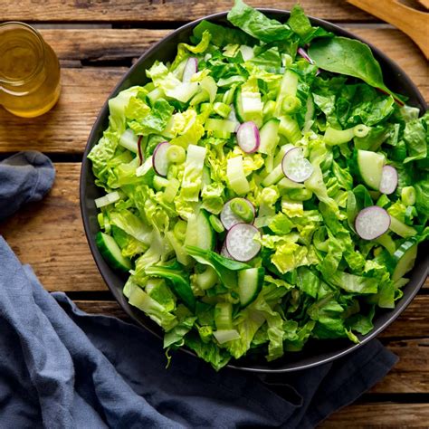 simple-green-salad-with-vinaigrette-dressing image