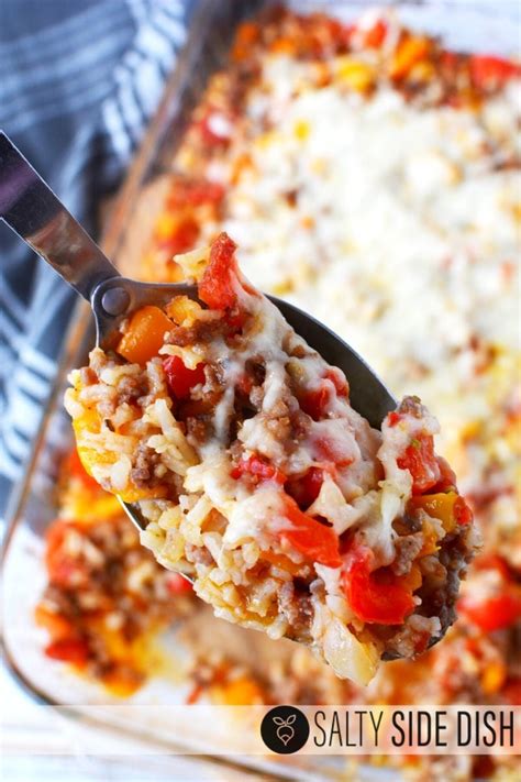 stuffed-bell-pepper-casserole-with-italian-sausage-salty image