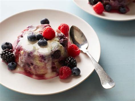 brioche-and-berry-bread-pudding-with-lemon-fondant image