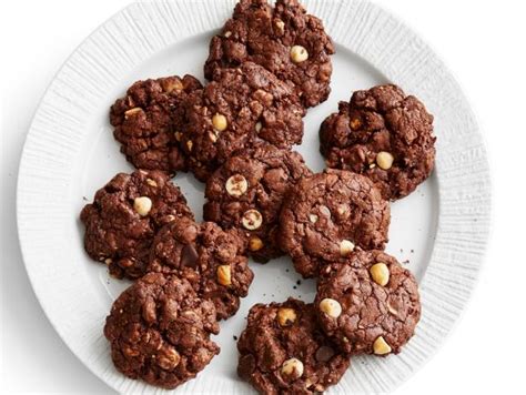 triple-chocolate-hazelnut-cookies-food-network image