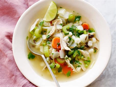 chicken-soup-with-wild-rice-and-hominy-recipe-food image