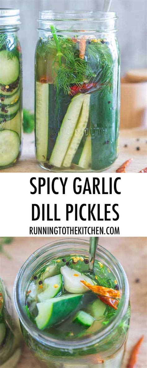 garlic-dill-pickles-homemade-spicy-garlic image