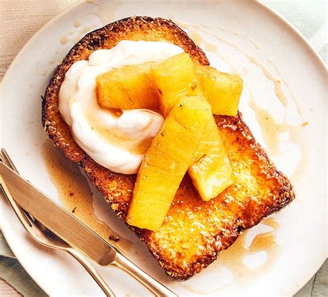 coconut-french-toast-with-spiced-roasted-pineapple image