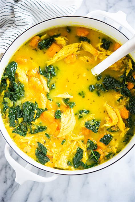 ginger-turmeric-chicken-soup-recipe-fed-fit image