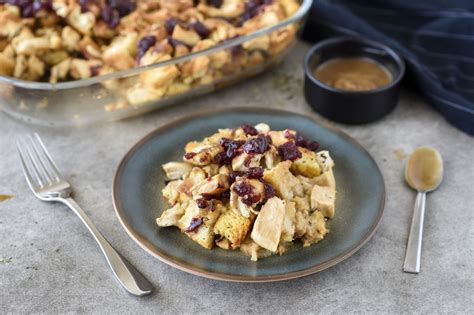 leftover-turkey-stuffing-casserole-recipe-the-spruce-eats image