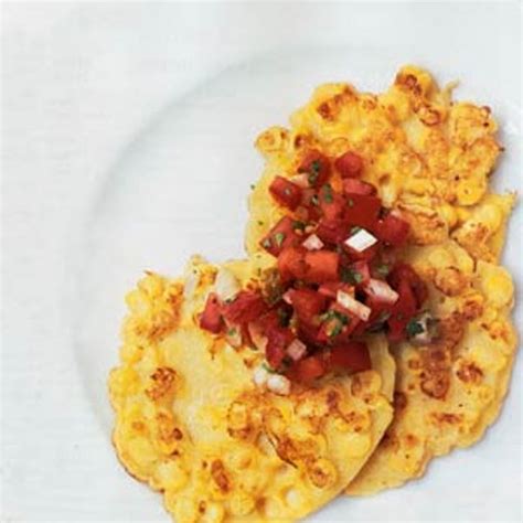 corn-fritters-with-salsa-recipe-epicurious image
