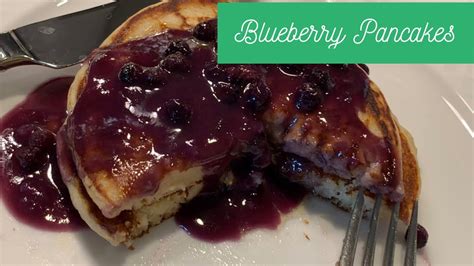 how-to-make-blueberry-syrup-making-pancake image