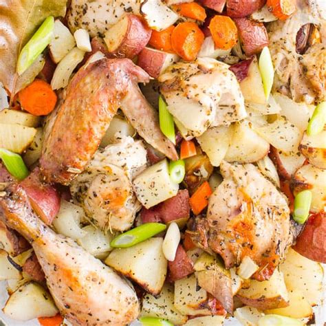 roasted-chicken-thighs-and-potatoes-ifoodrealcom image