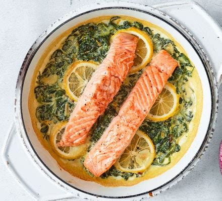 creamy-garlic-lemon-spinach-salmon-recipe-bbc image