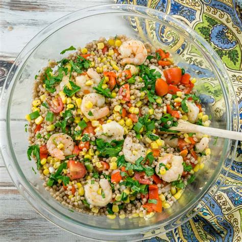 shrimp-and-vegetable-couscous-salad-babaganosh image