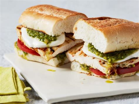 grilled-pesto-chicken-sandwiches-recipe-food-network image