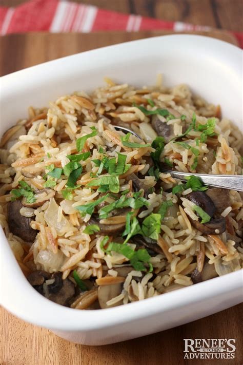 easy-mushroom-rice-pilaf-renees-kitchen-adventures image