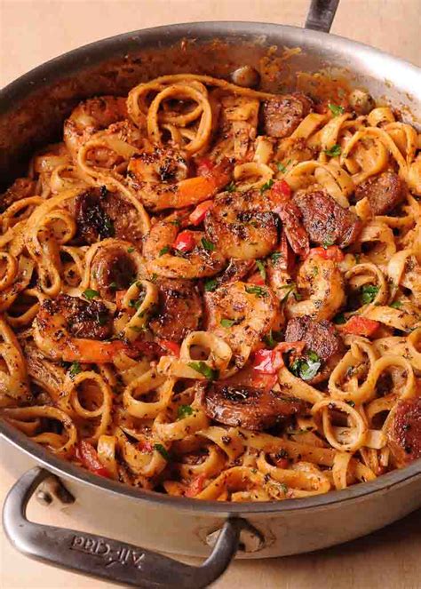creamy-cajun-shrimp-pasta-with-sausage-whatsinthepan image