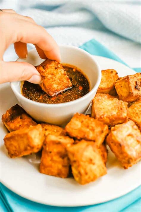 crispy-air-fryer-tofu-family-food-on-the-table image