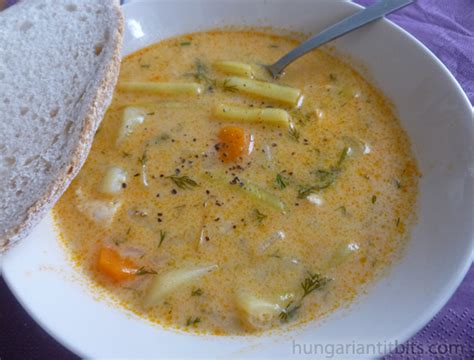 hungarian-yellow-green-bean-soup-hungarian-tidbits image