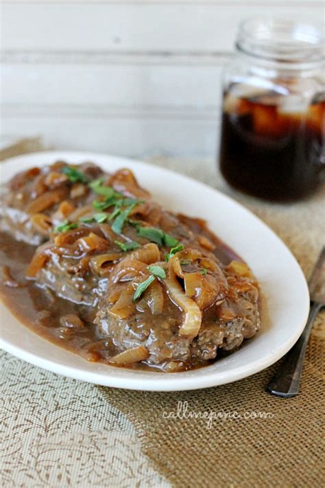 hamburger-steak-with-onions-and-brown-gravy image