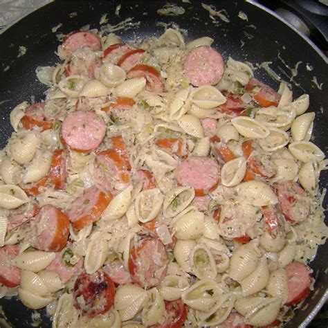 pasta-with-kielbasa-and-sauerkraut-allrecipes image