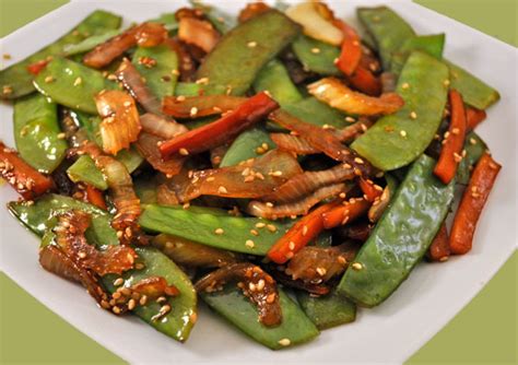 stir-fried-snow-peas-and-carrots-thyme-for-cooking image