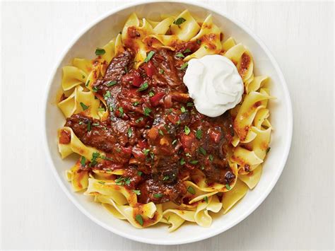 quick-beef-goulash-with-egg-noodles-food-network image