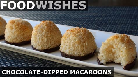 chocolate-dipped-coconut-macaroons-food-wishes image