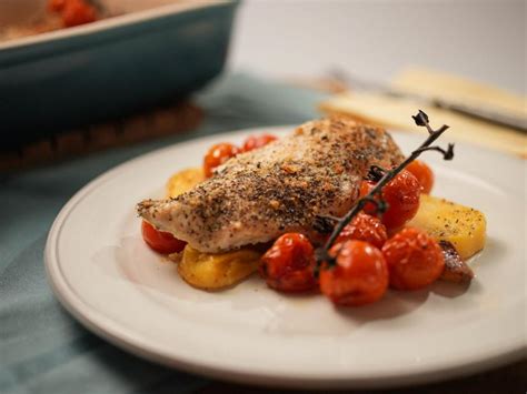 roast-chicken-breast-with-polenta-and-cherry-tomatoes image