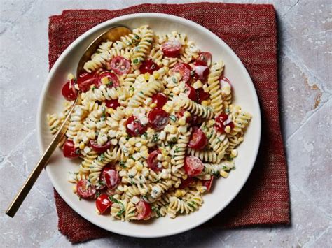 creamy-corn-and-tomato-pasta-salad-food-network image