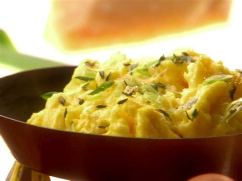 velvet-scrambled-eggs-with-fresh-herbs-food-network image