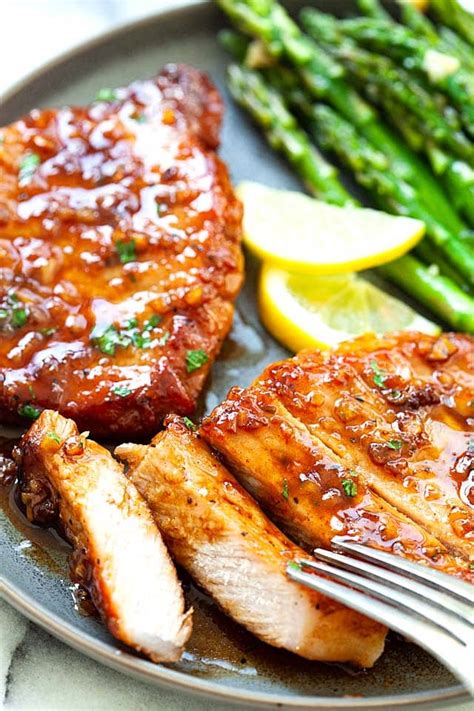 boneless-pork-chops-with-honey-garlic-sauce-rasa image