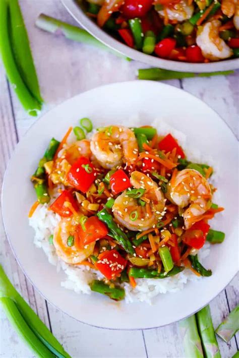 easy-shrimp-stir-fry-with-vegetables-bowl-of-delicious image