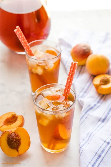 peach-tea-homemade-iced-tea-with-fresh-peaches image
