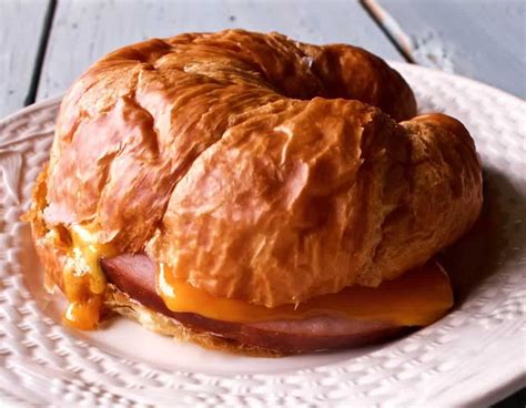 ham-and-cheese-croissant-sandwich-homemade image