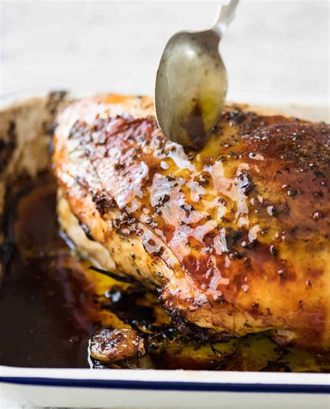 roast-turkey-breast-with-garlic-herb-butter-recipetin image
