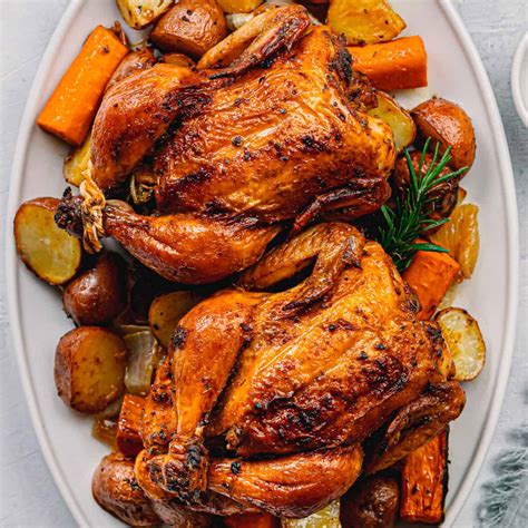 roasted-cornish-hen-with-mixed-vegetables-posh image