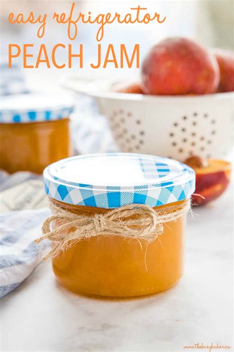 easy-peach-freezer-jam-no-pectin-the-busy-baker image