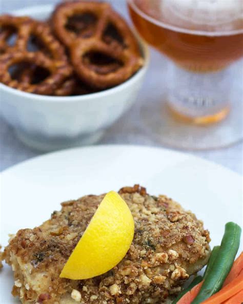 pretzel-and-mustard-crusted-fish-fillets image