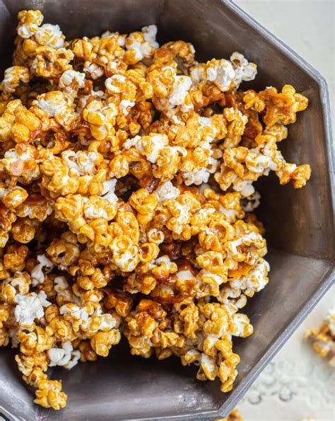 easy-honey-caramel-popcorn-baking-with-butter image