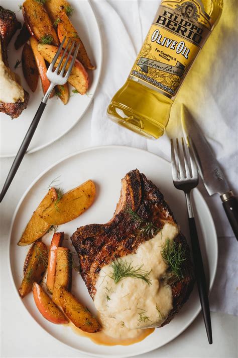 smoked-pork-chops-with-apple-fennel-sauce-cooks image