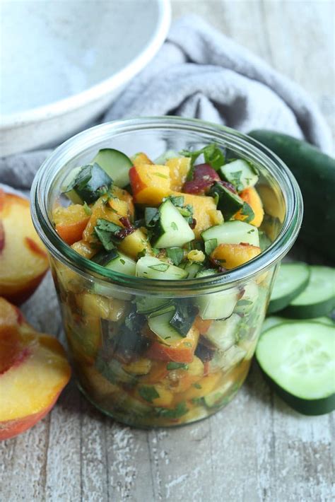 cucumber-peach-salsa-recipe-happy-healthy-mama image