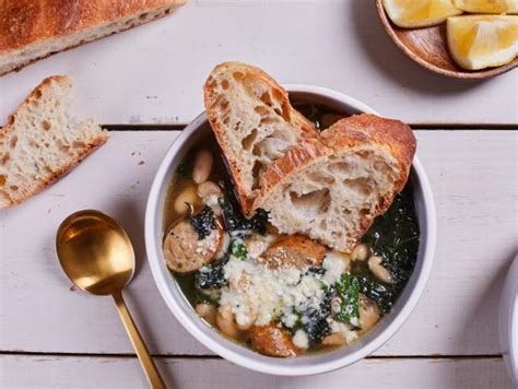 kale-cannellini-bean-and-chicken-sausage-soup-food image