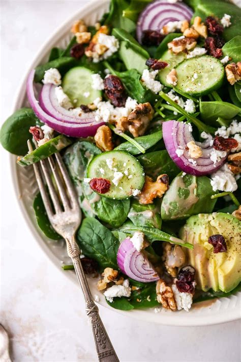 easy-spinach-salad-with-creamy-balsamic-vinaigrette-eating image